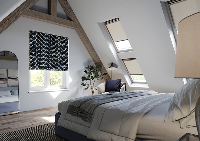 Orla Kiely Jumbo Linear Stem, Whale - Twist&Fit Roman Blind - Image 7